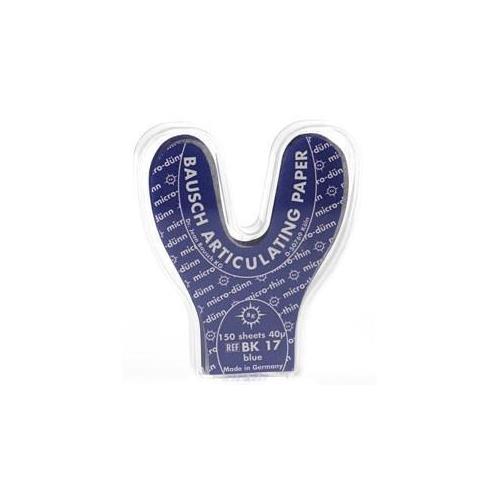 Bausch BK17 Arti-Check Articulating Paper Horseshoe Strips Micro-Thin .0016 Bausch BK17 Arti-Check Articulating Paper Horseshoe Strips Micro-Thin .0016